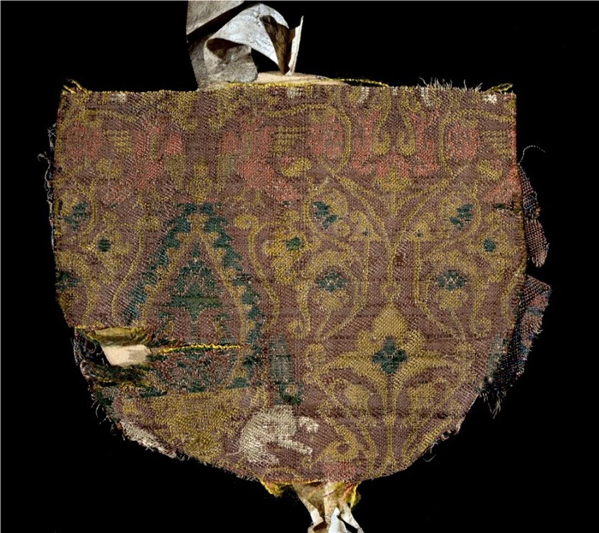 A Henry III-era silk bag. 