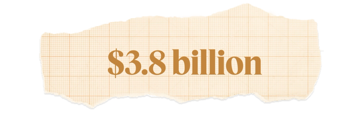$3.8 billion.