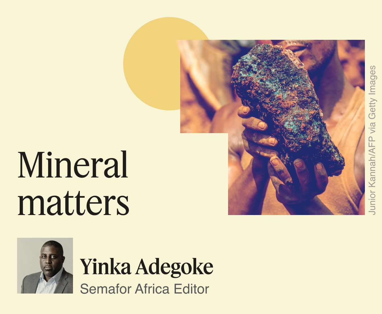 Mineral matters, Yinka Adegoke