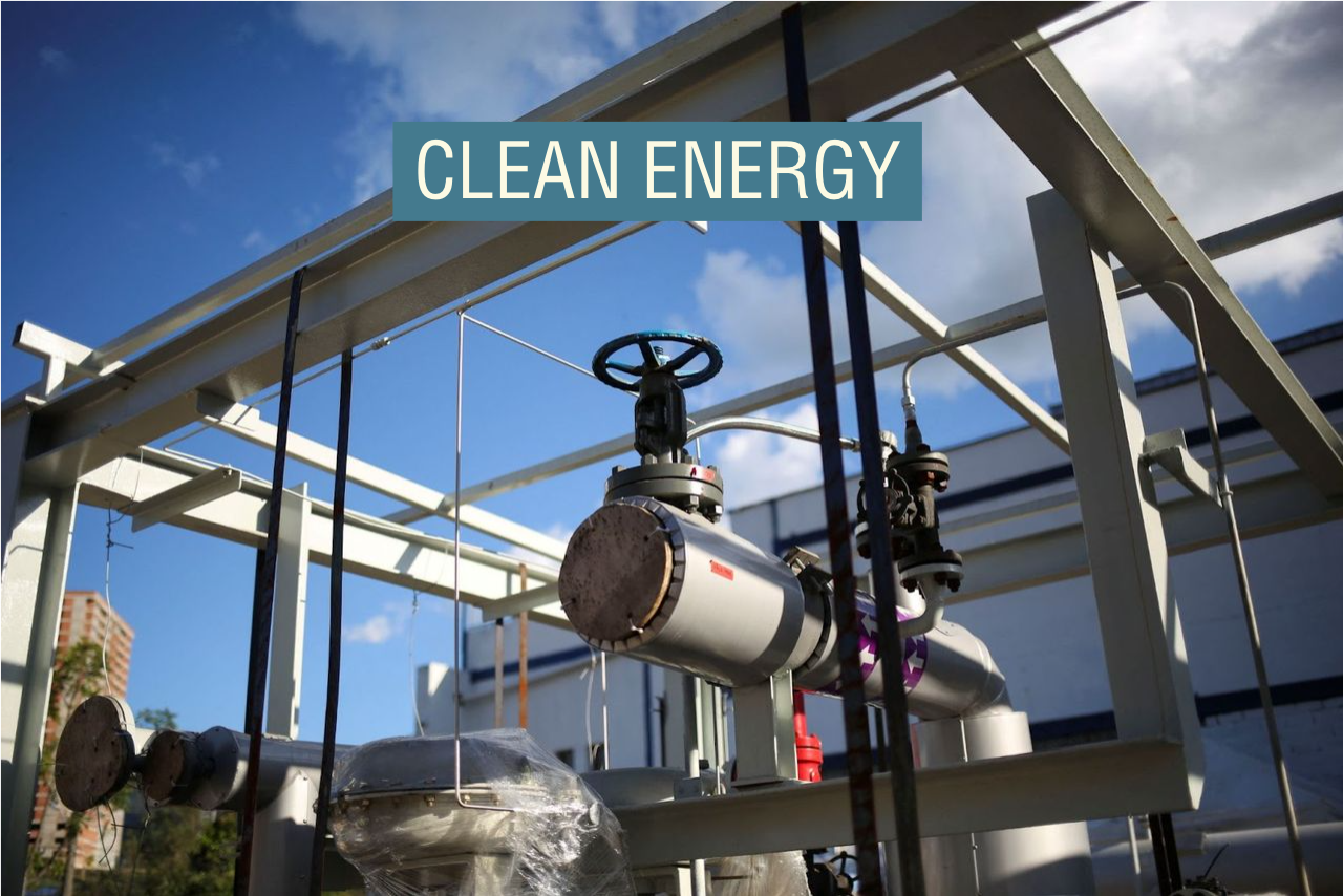 A view shows installations at the hydrogen plant of Hevolucion.