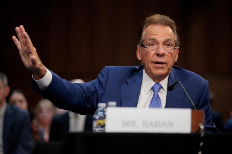 Former University of Alabama football coach Nick Saban