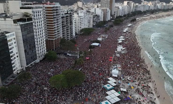 Protesters in Brazil.