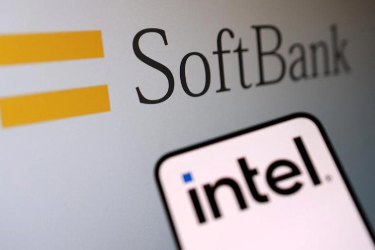 Softbank and Intel logos