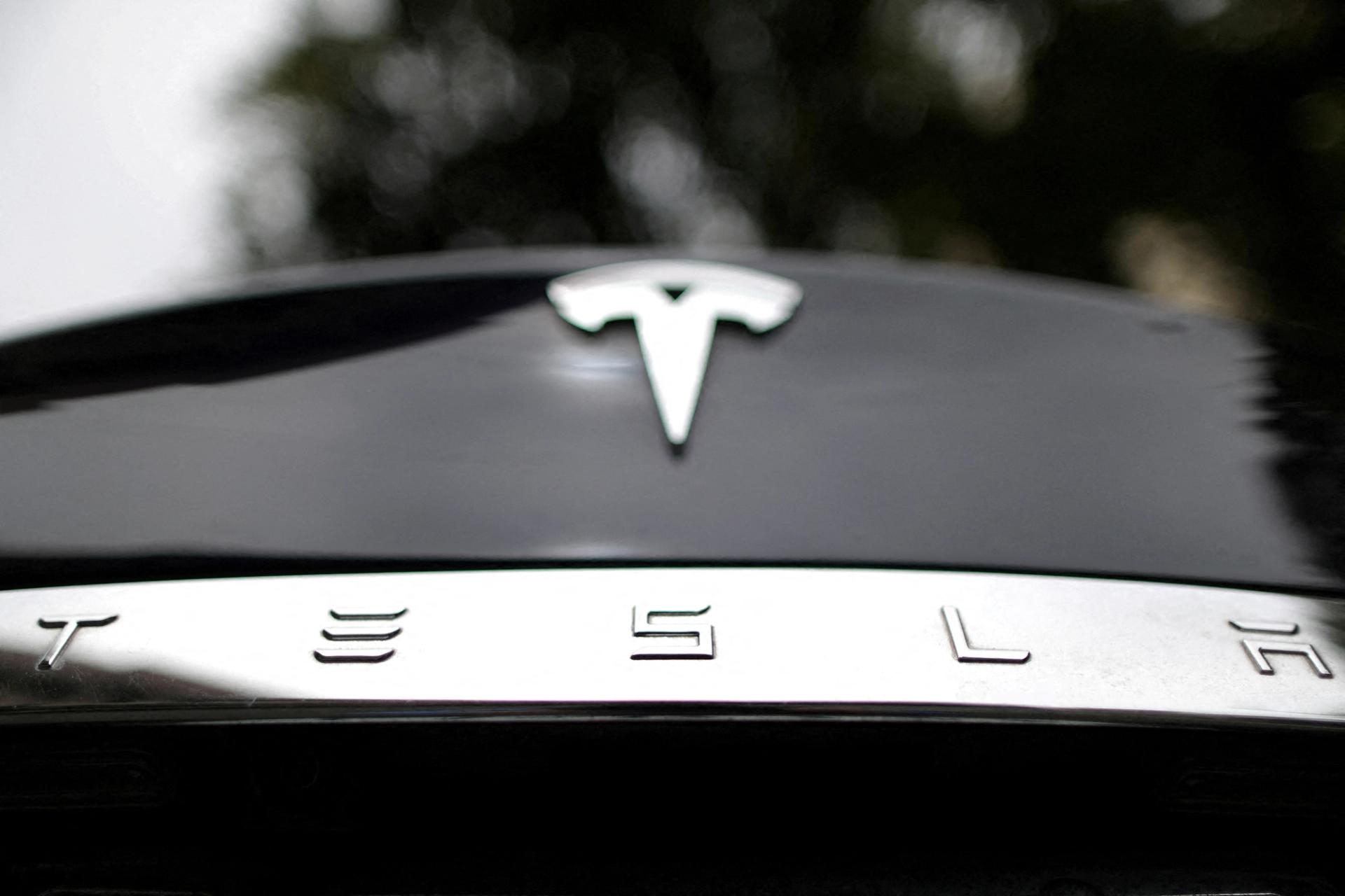 A Tesla car.