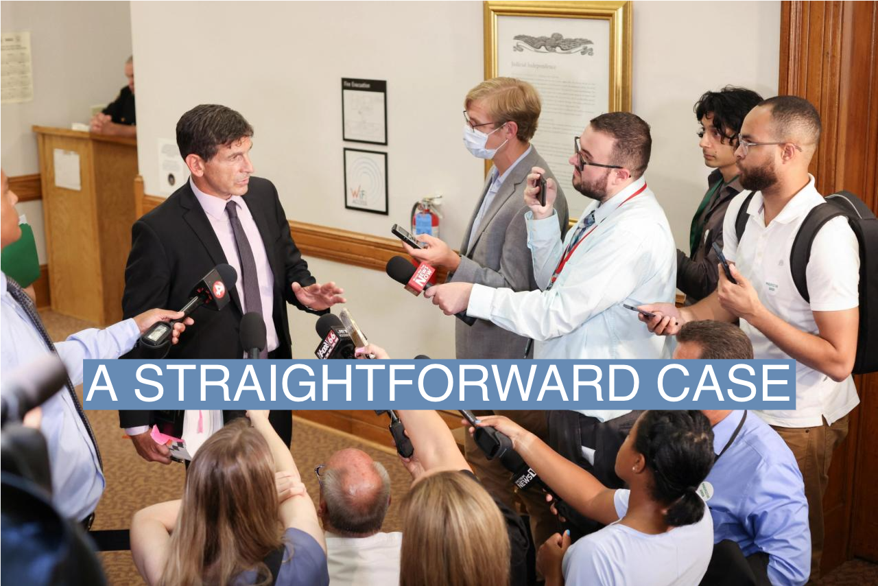 District Attorney Jason Schmidt speaks to the media on August 18, 2022.