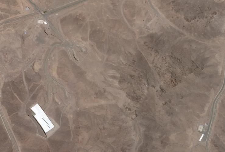 Fordow nuclear facility as seen by satellite before the US strikes