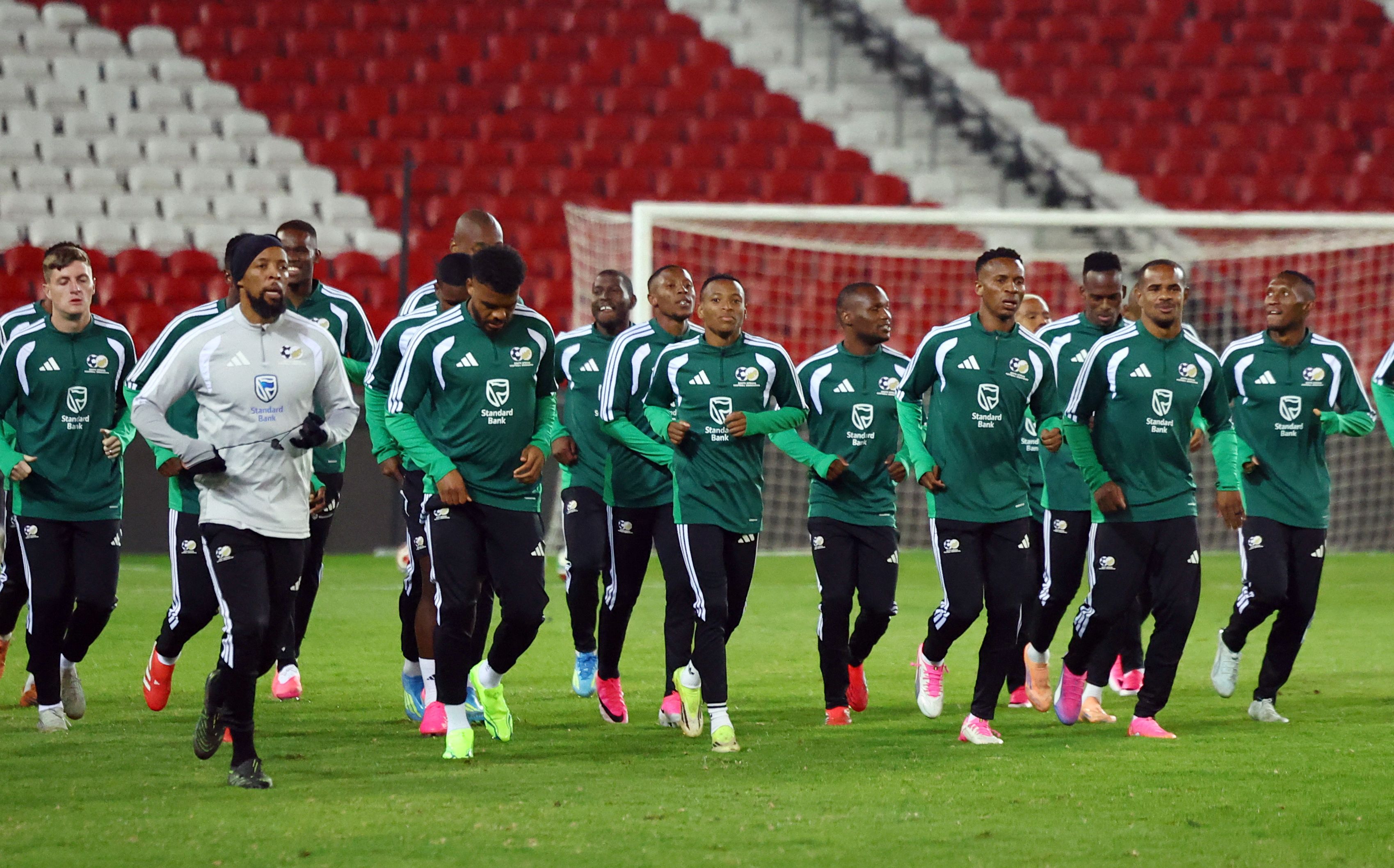South Africa players during training.