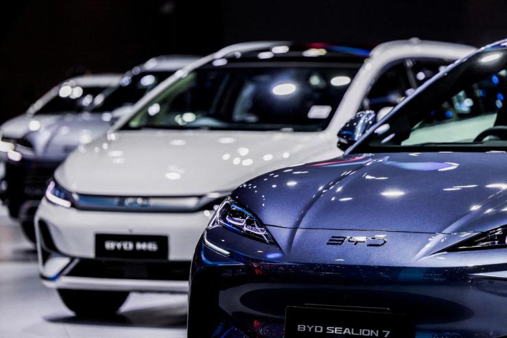 BYD electric vehicles on display at the 46th Bangkok International Motor Show in Bangkok, Thailand.