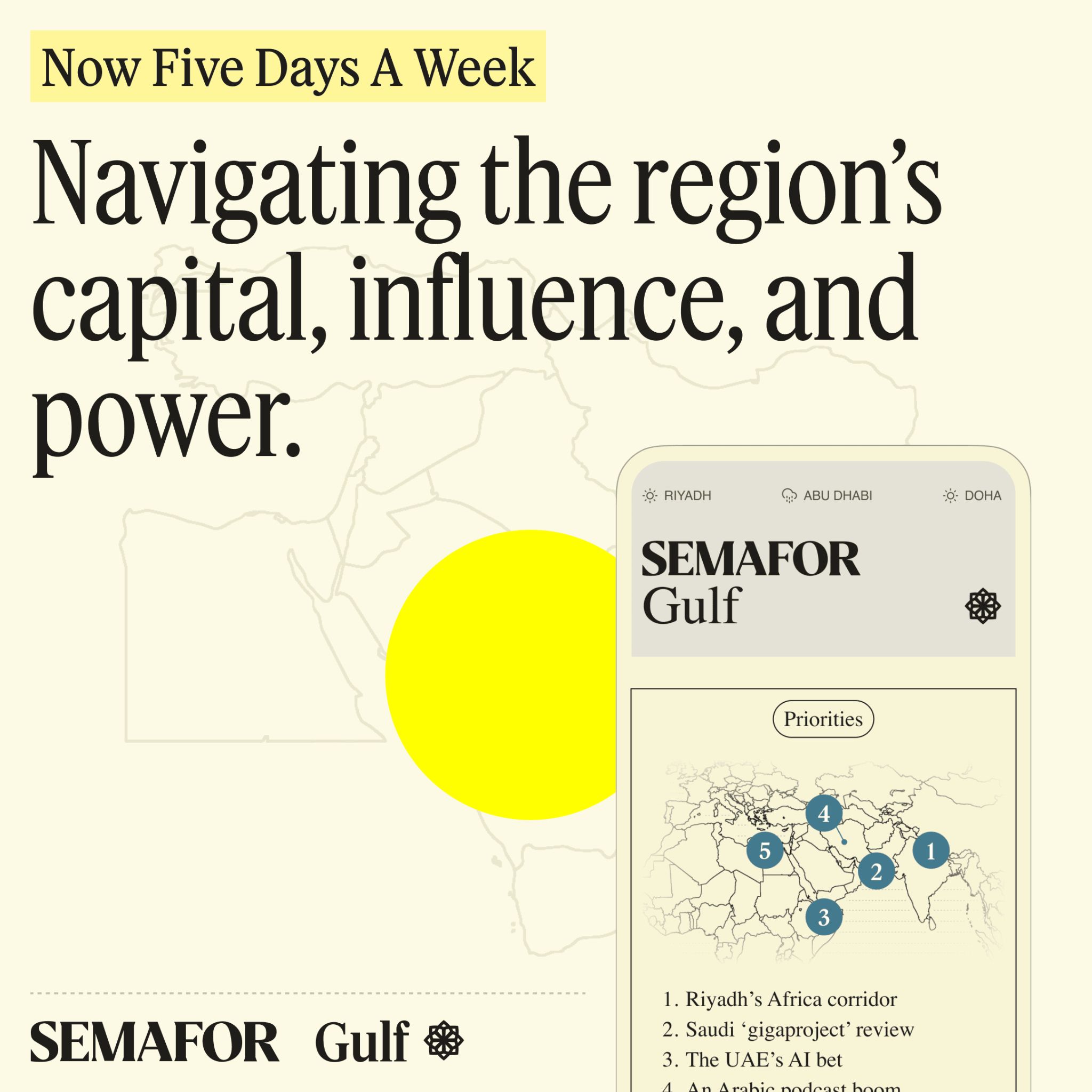 Semafor Gulf promo.
