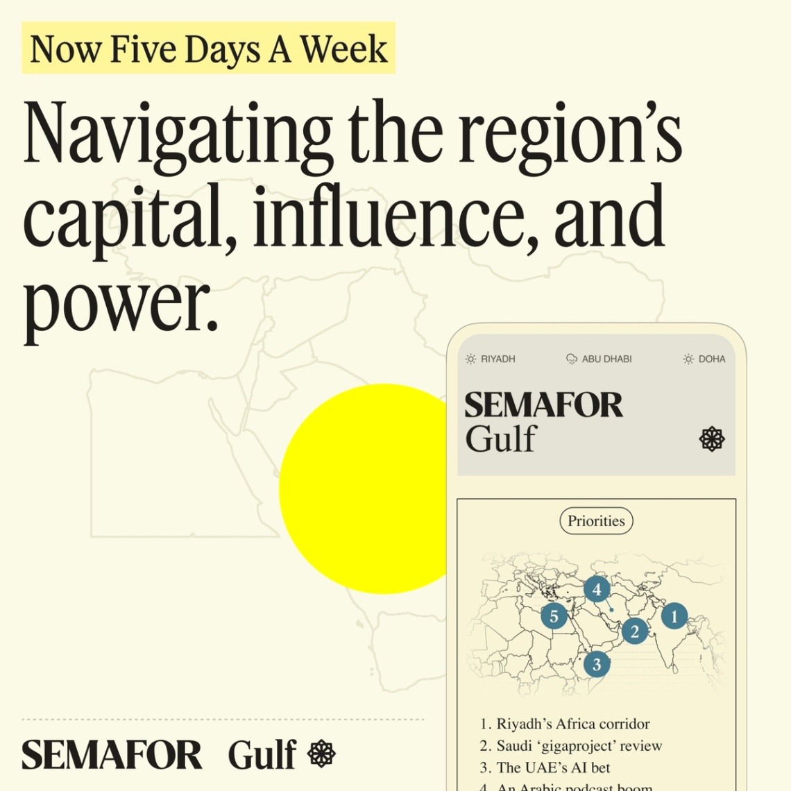 Semafor Gulf promo.