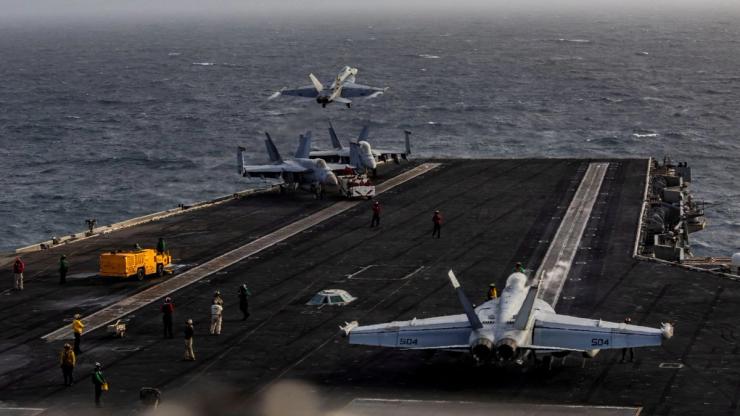 A photo from the USS Lincoln.