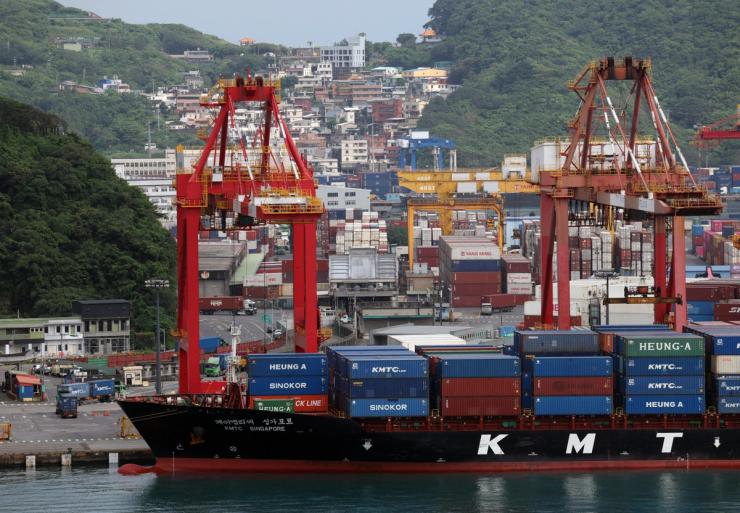 Shipping containers in Taiwan.