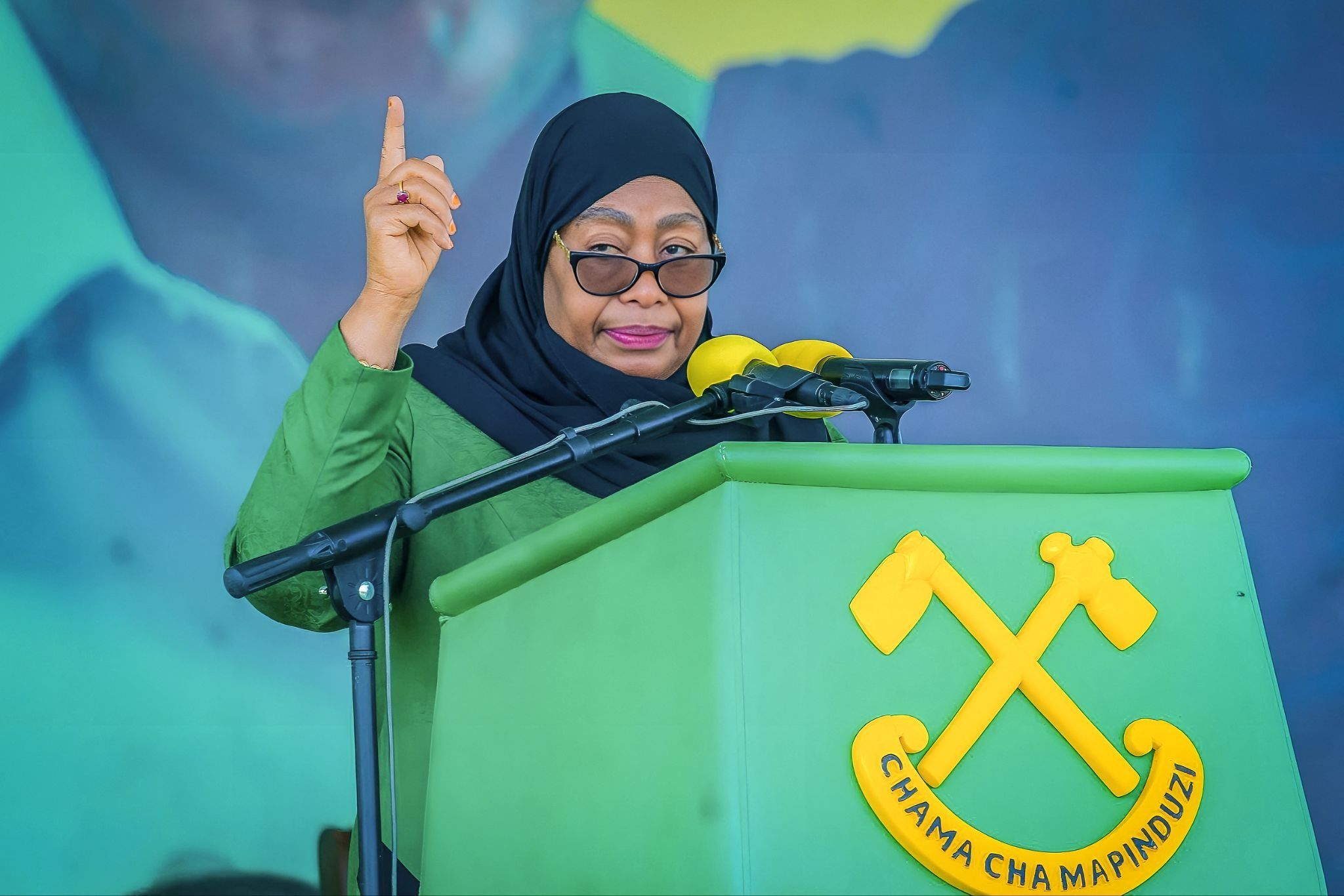 Tanzania’s President Samia Suluhu Hassan. 