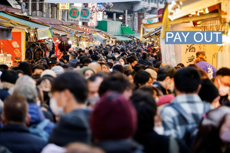 Shoppers crowd at the Ameyoko shopping district, which is Tokyo’s biggest street food market, as they do their last-minute New Year’s shopping in Tokyo, Japan December 29, 2022.