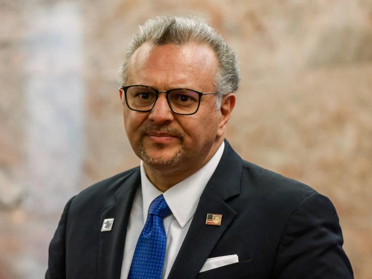 US Senior Advisor for Arab and African Affairs Massad Fares Boulos attends the Third International Sudan Conference at the Foreign Ministry in Berlin, Germany, April 15, 2026.