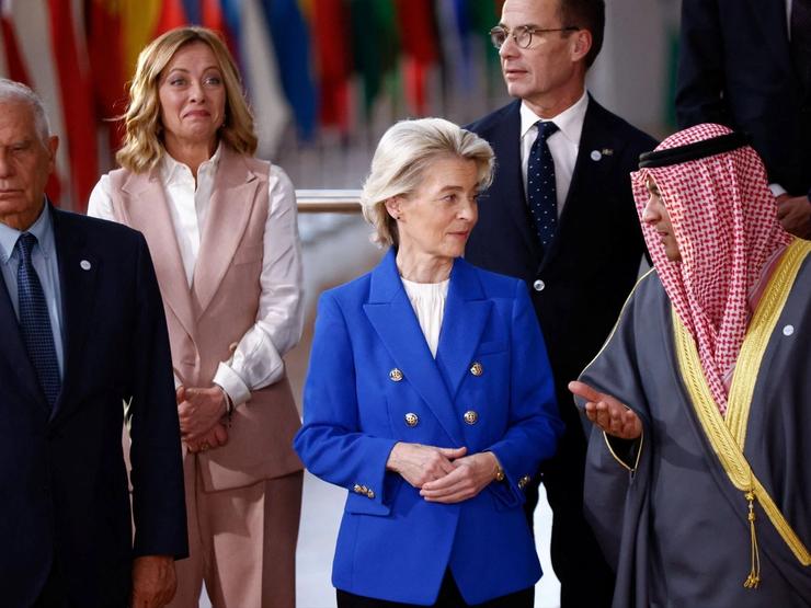Joint European Union and the Gulf Cooperation Council summit in Brussels, in 2024.