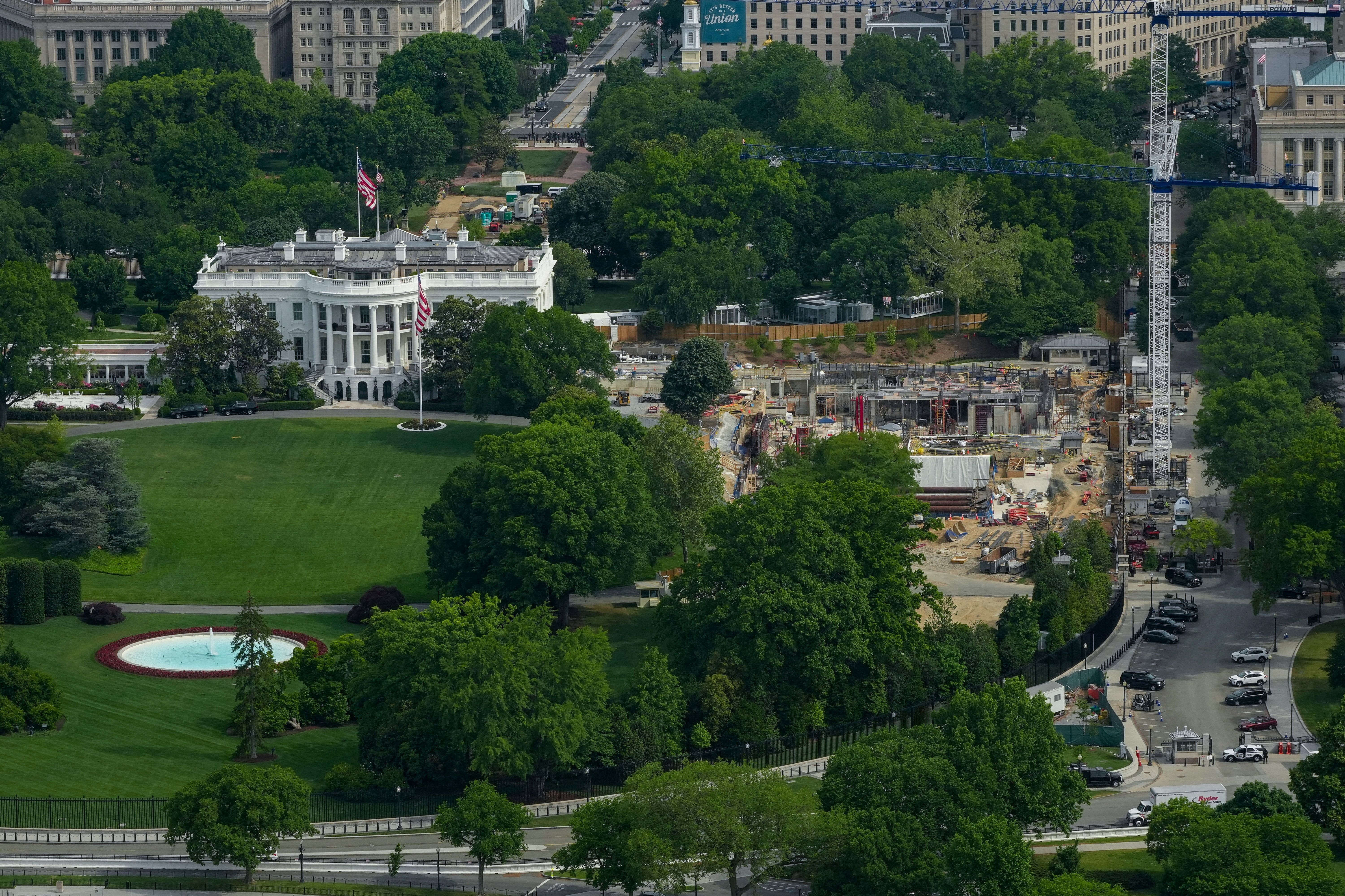 White House ballroom construction 
