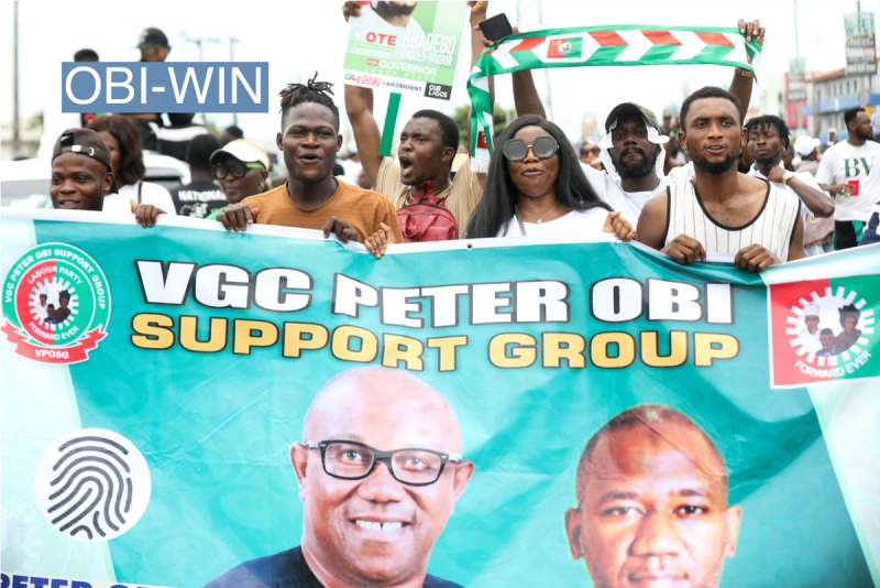 Obi supporters in Lagos