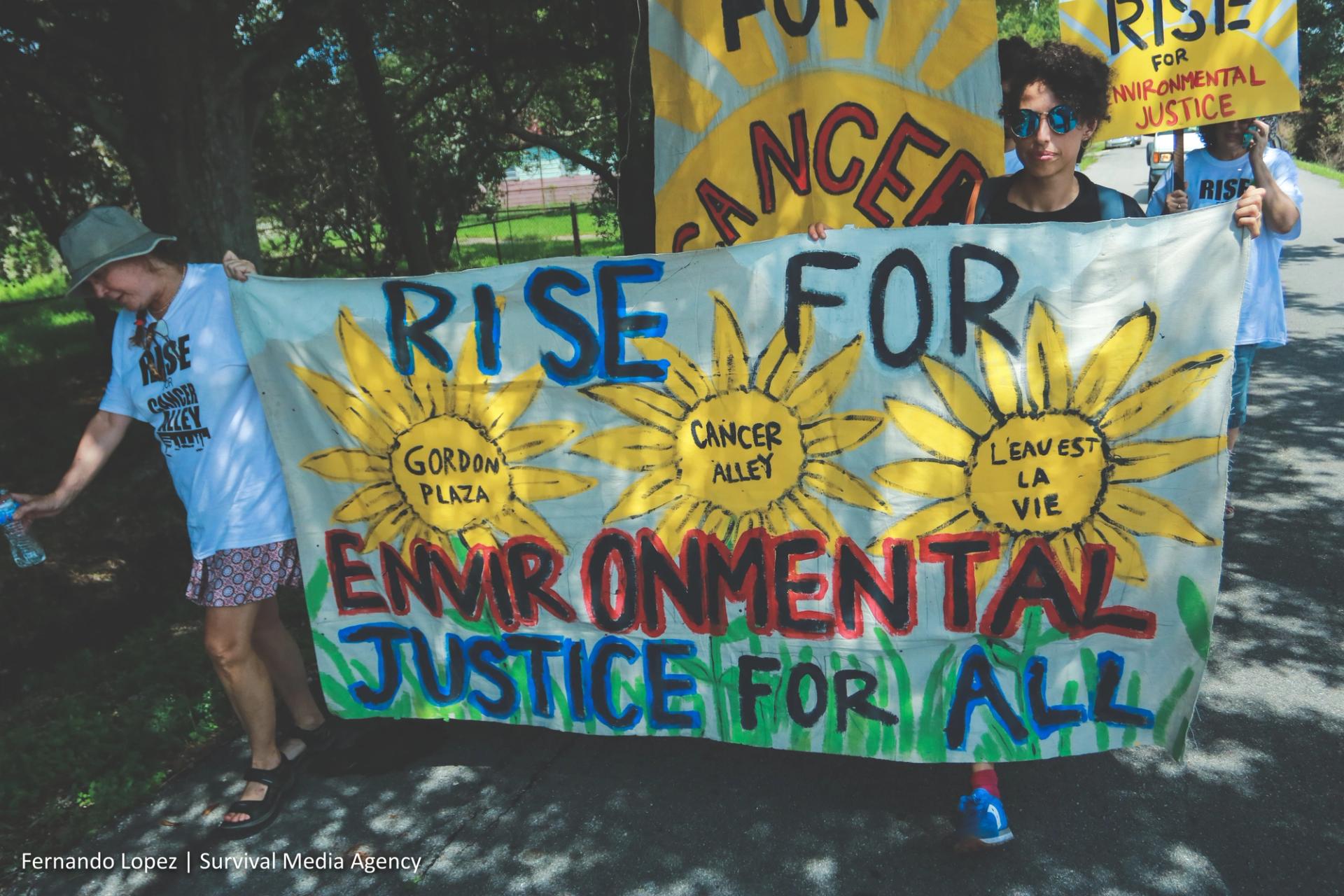 People march for environmental justice in St. James, Louisiana, on Sept. 8, 2018.
