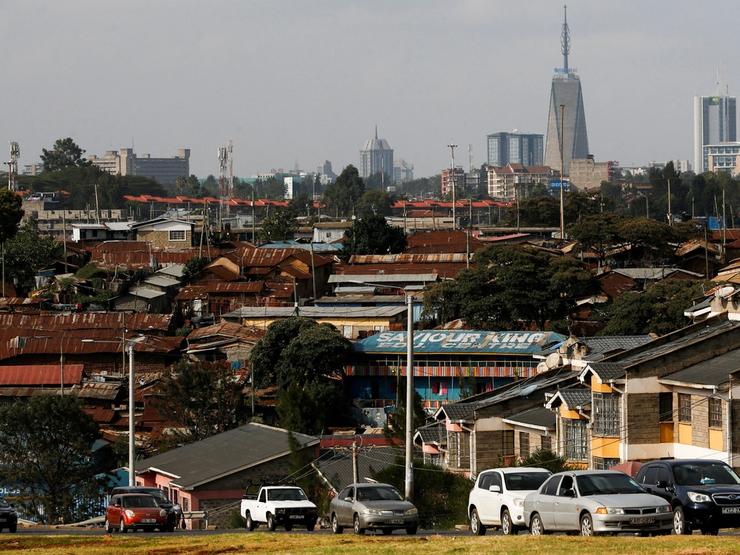 View of the skyline of Upper-Hill district of Nairobi.