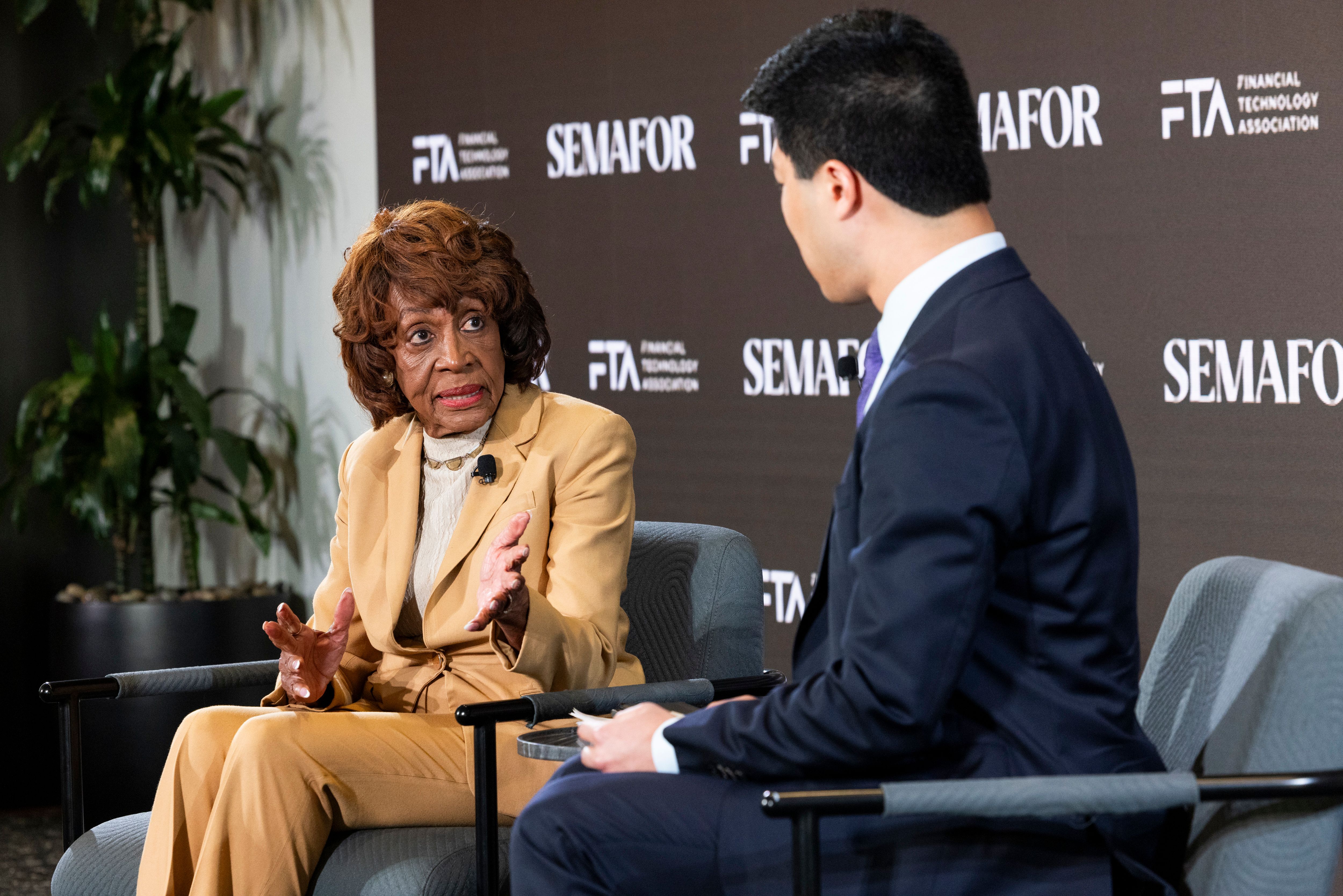 Rep. Maxine Waters at Semafor’s event.