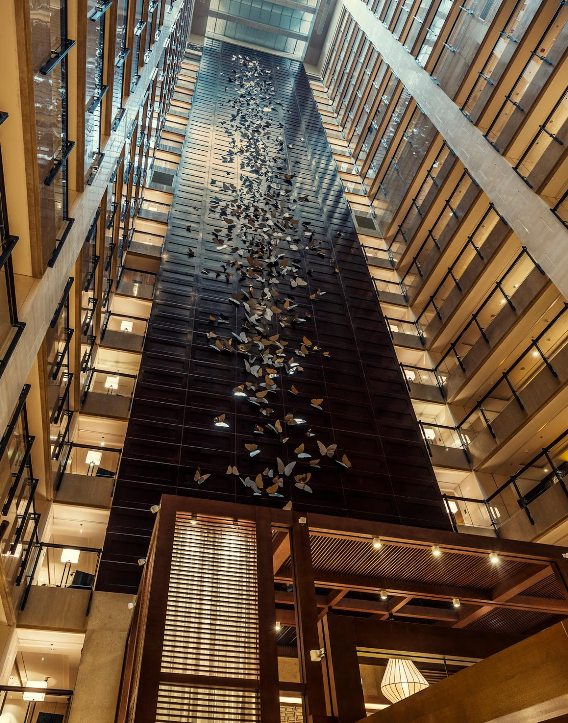 Butterfly wall at Four Seasons Beijing. 
