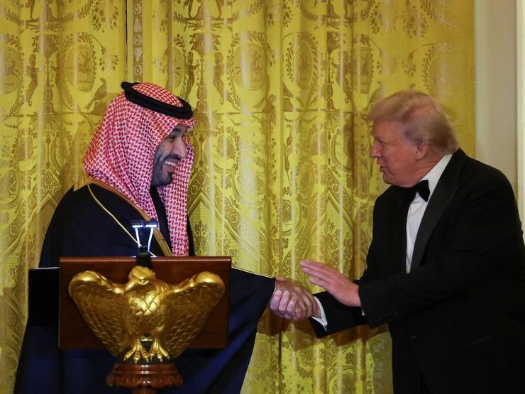 President Donald Trump hosts dinner for Saudi Crown Prince Mohammed bin Salman, at the White House in Washington.