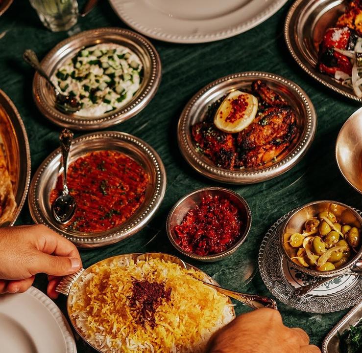 A display of food from Berenjak