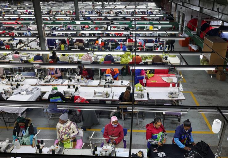 Apparel factory on the outskirts of Maseru, the capital of Lesotho
