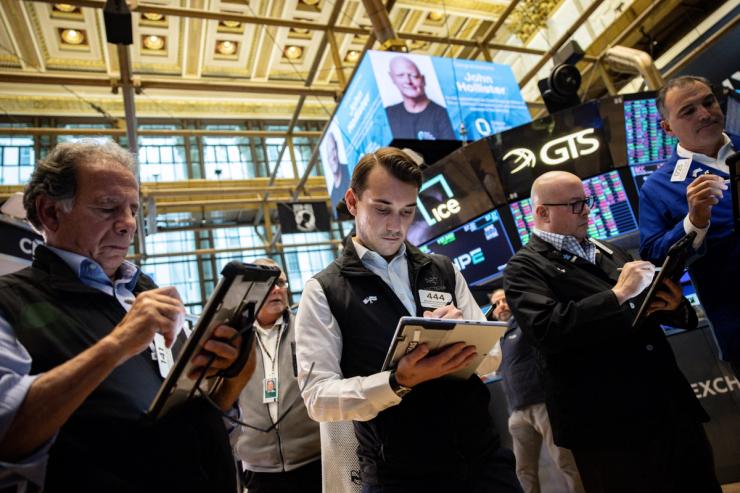 Traders at the New York Stock Exchange
