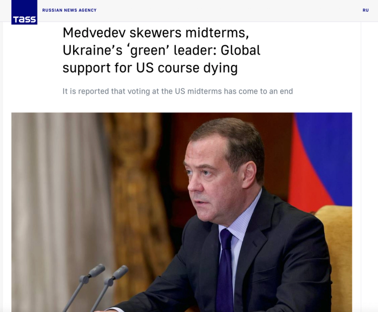 A screenshot from TASS, Russia’s state news agency