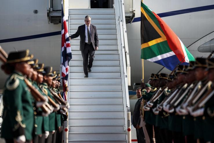 British Prime Minister Keir Starmer in South Africa last month.