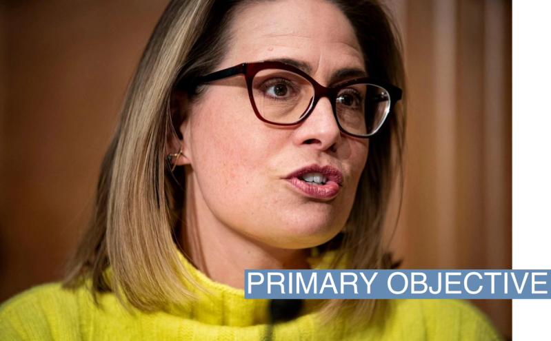 Sen. Kyrsten Sinema, I-Ariz. speaks at a hearing.