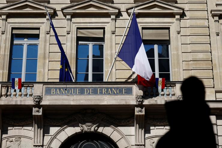 The Banque de France building in Paris.