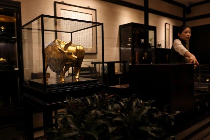 A gold shop in China.