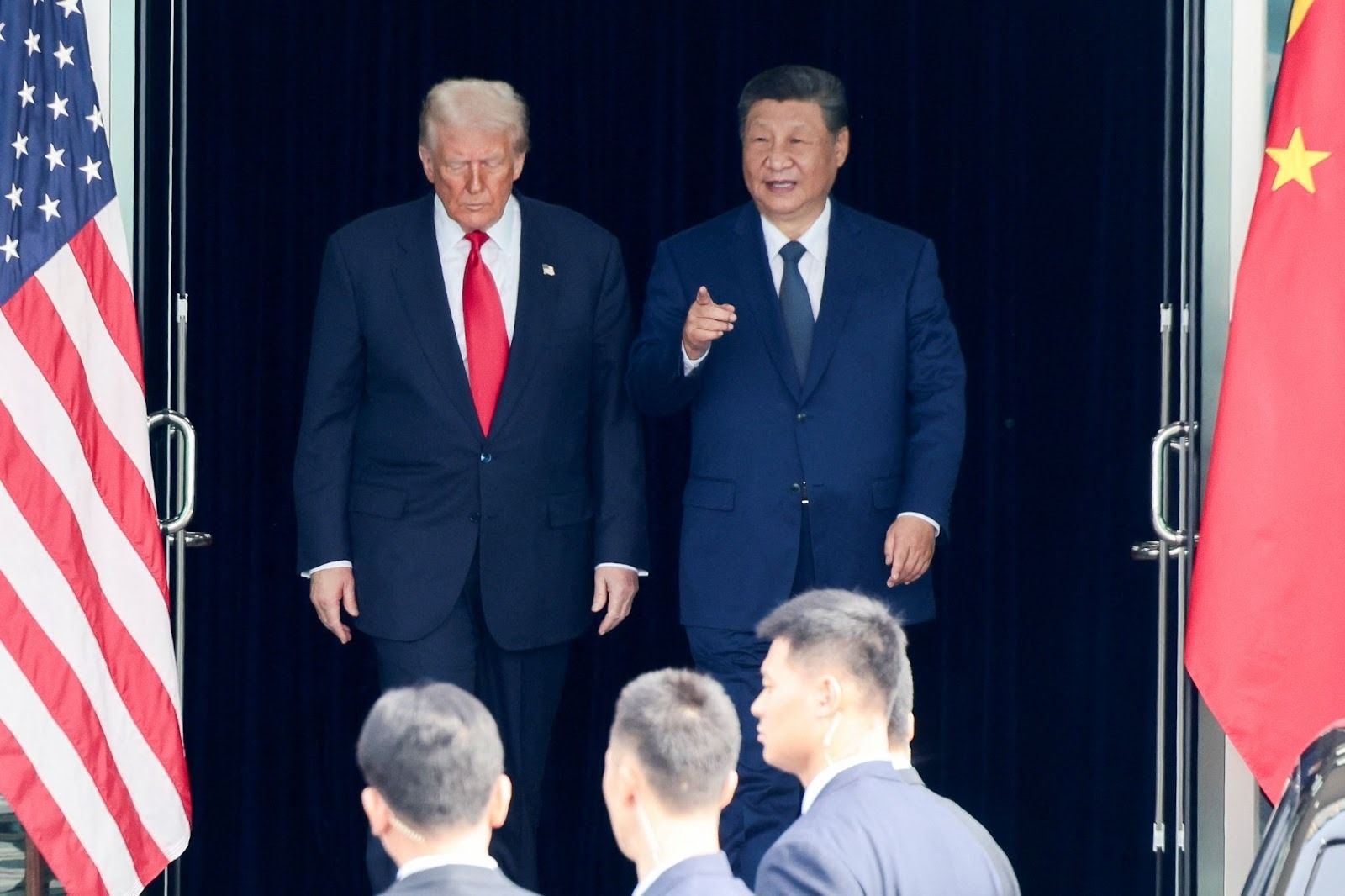 Trump and Xi in South Korea last year. 