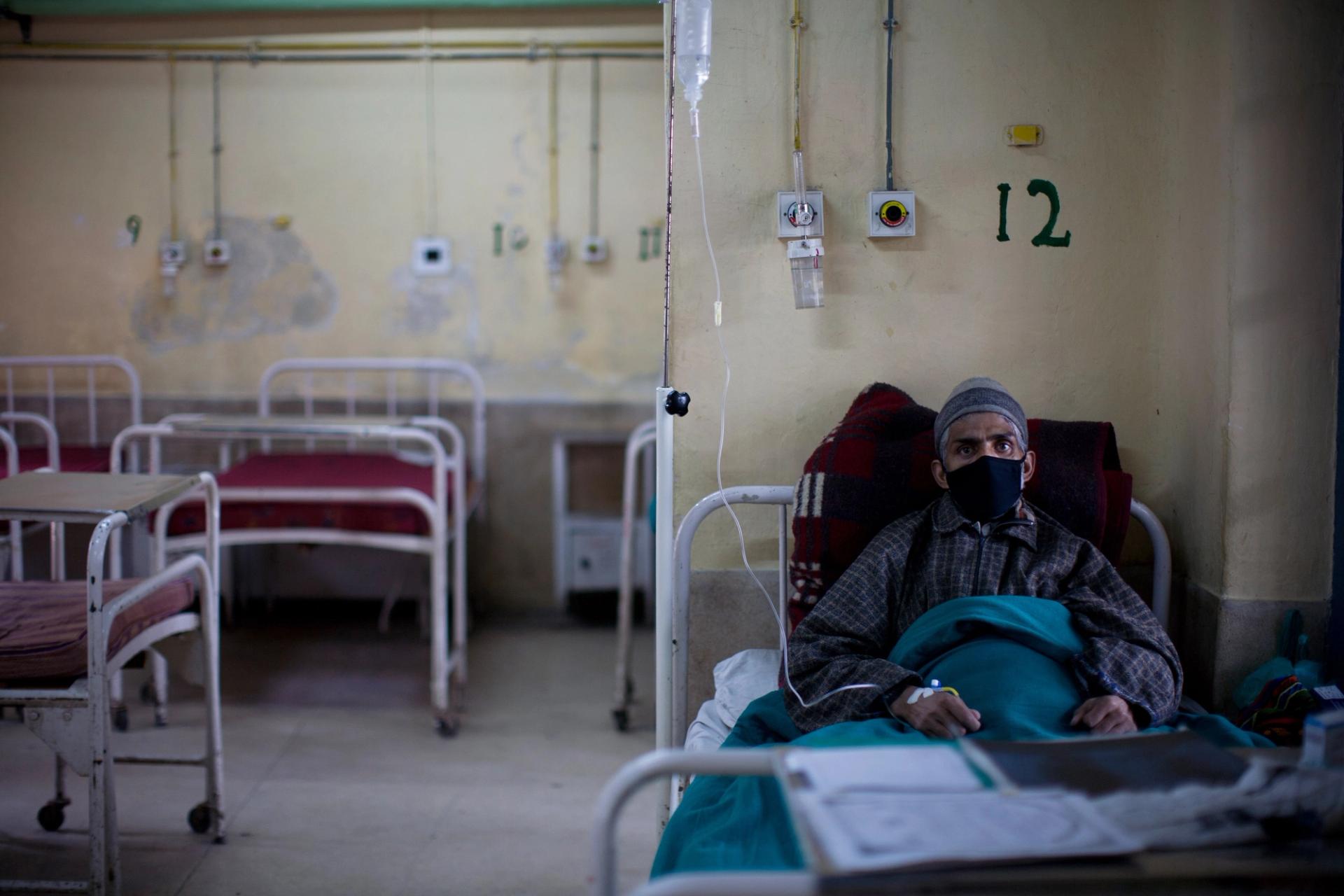 A TB patient in Kashmir.