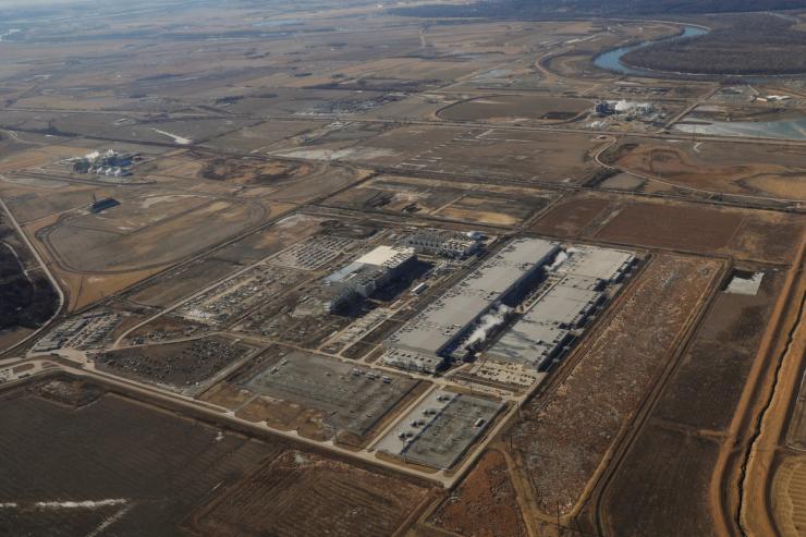 Google Data Center Southland is seen from air in Council Bluffs, Iowa.