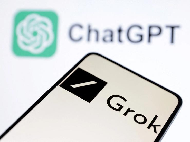 xAI Grok chatbot and ChatGPT logos are seen in this illustration taken, March 11, 2024.