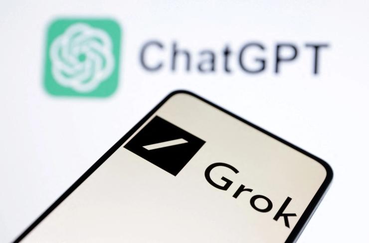 xAI Grok chatbot and ChatGPT logos are seen in this illustration taken, March 11, 2024.