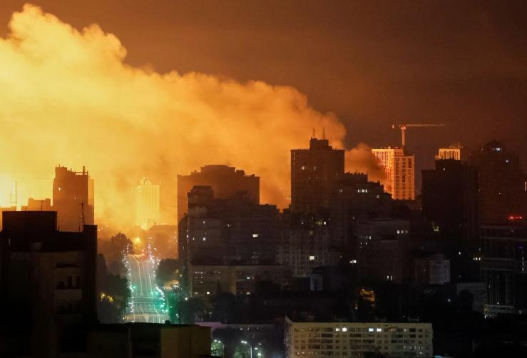 The aftermath of Russian strikes on Ukraine