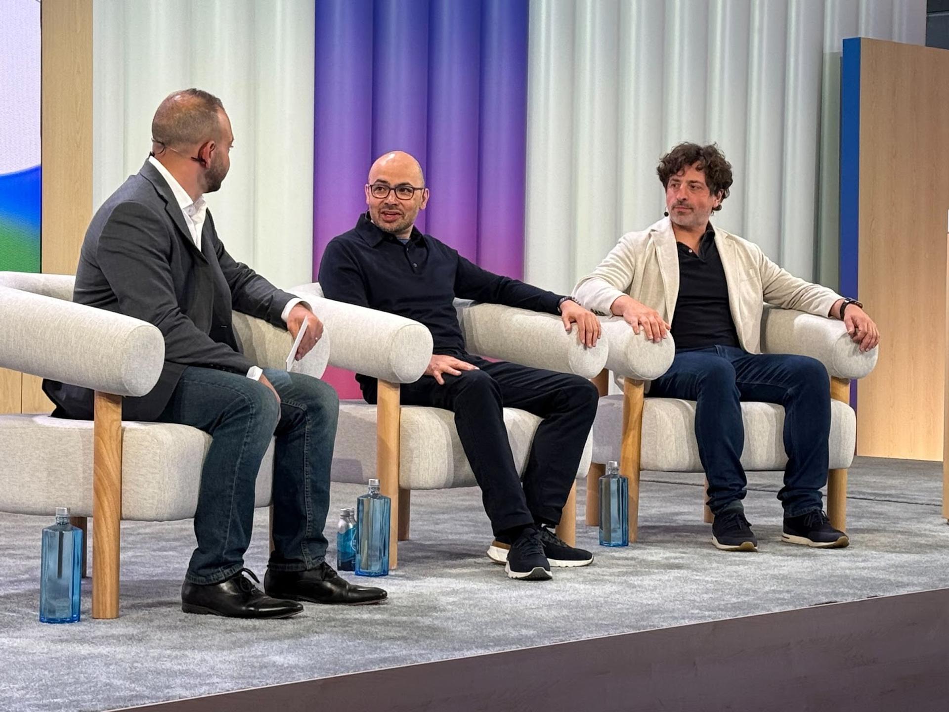 Google DeepMind CEO Demis Hassabis and Google Co-Founder Sergey Brin