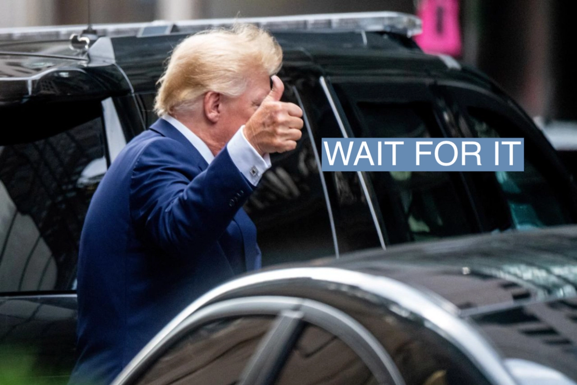 Former U.S. President Donald Trump departs Trump Tower for a deposition two days after FBI agents raided his Mar-a-Lago Palm Beach home, in New York City, U.S., August 10, 2022. 