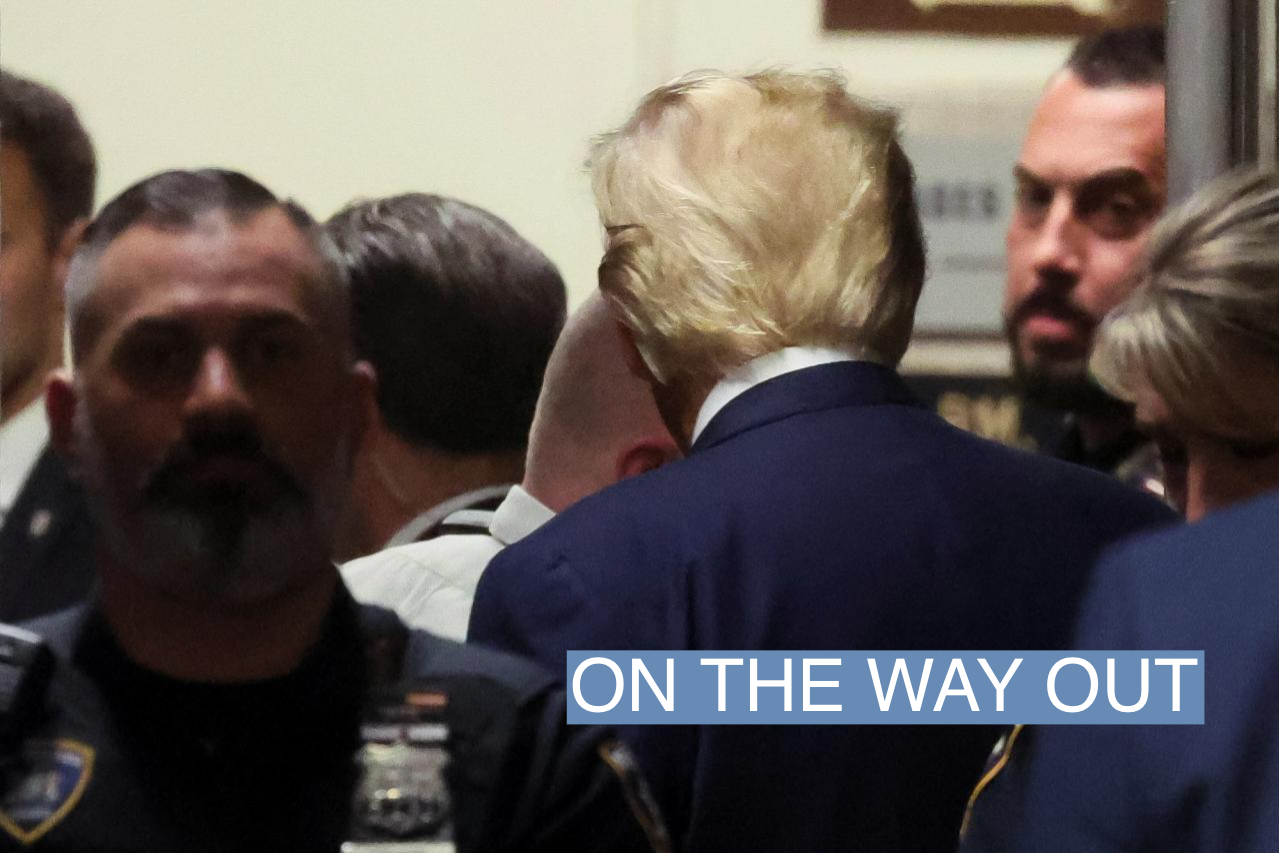 Donald Trump at the courthouse.