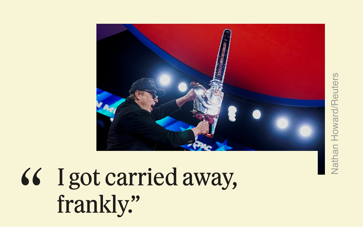 “I got carried away, frankly.”