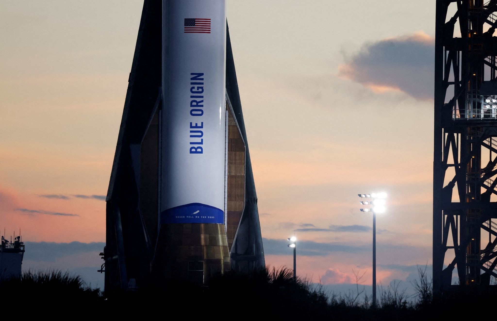 A Blue Origin rocket. 