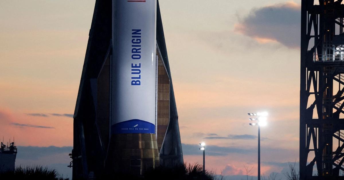 Blue Origin reuses launch booster in race with SpaceX