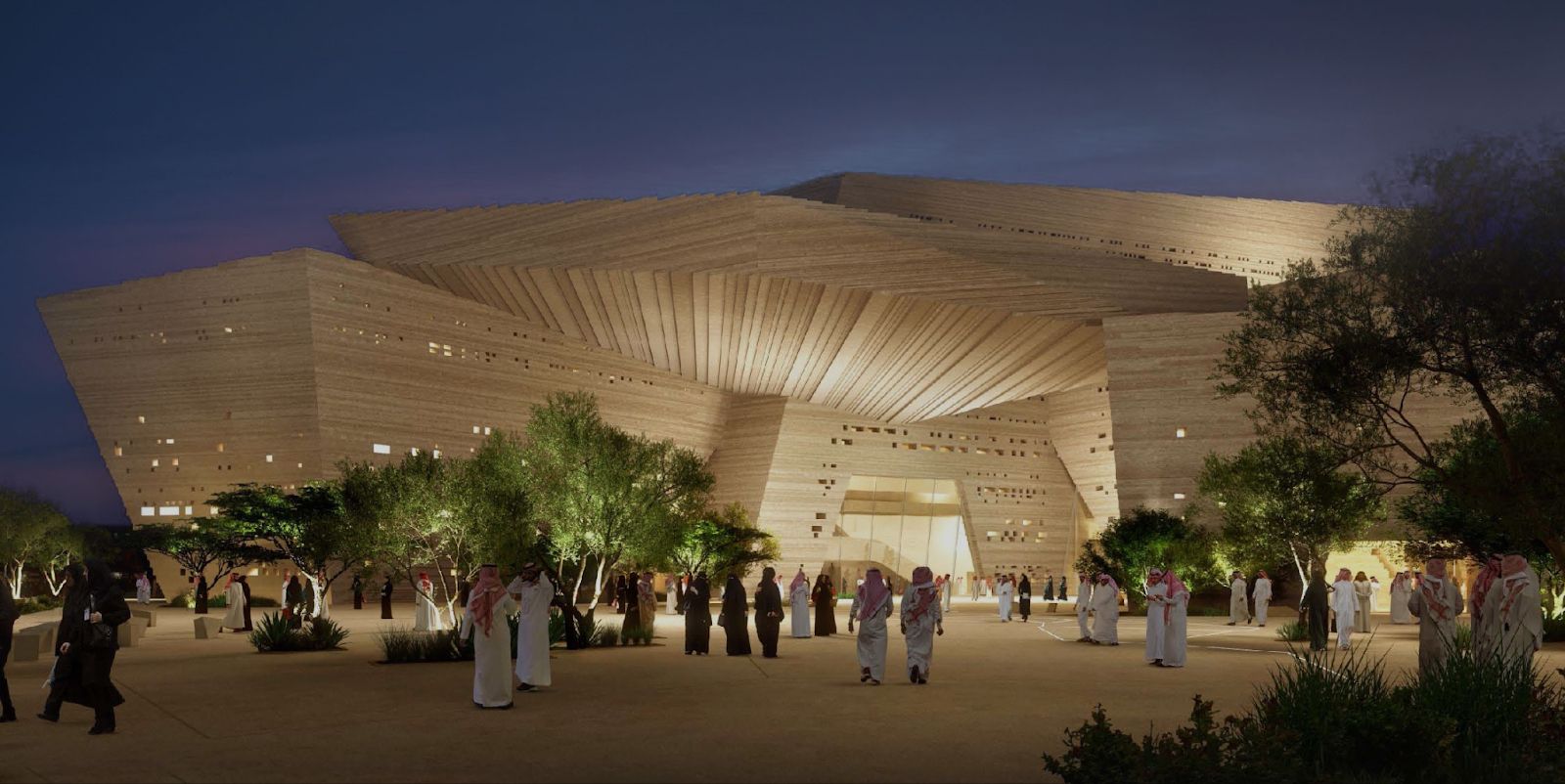 A render of the Royal Diriyah Opera House in Diriyah.