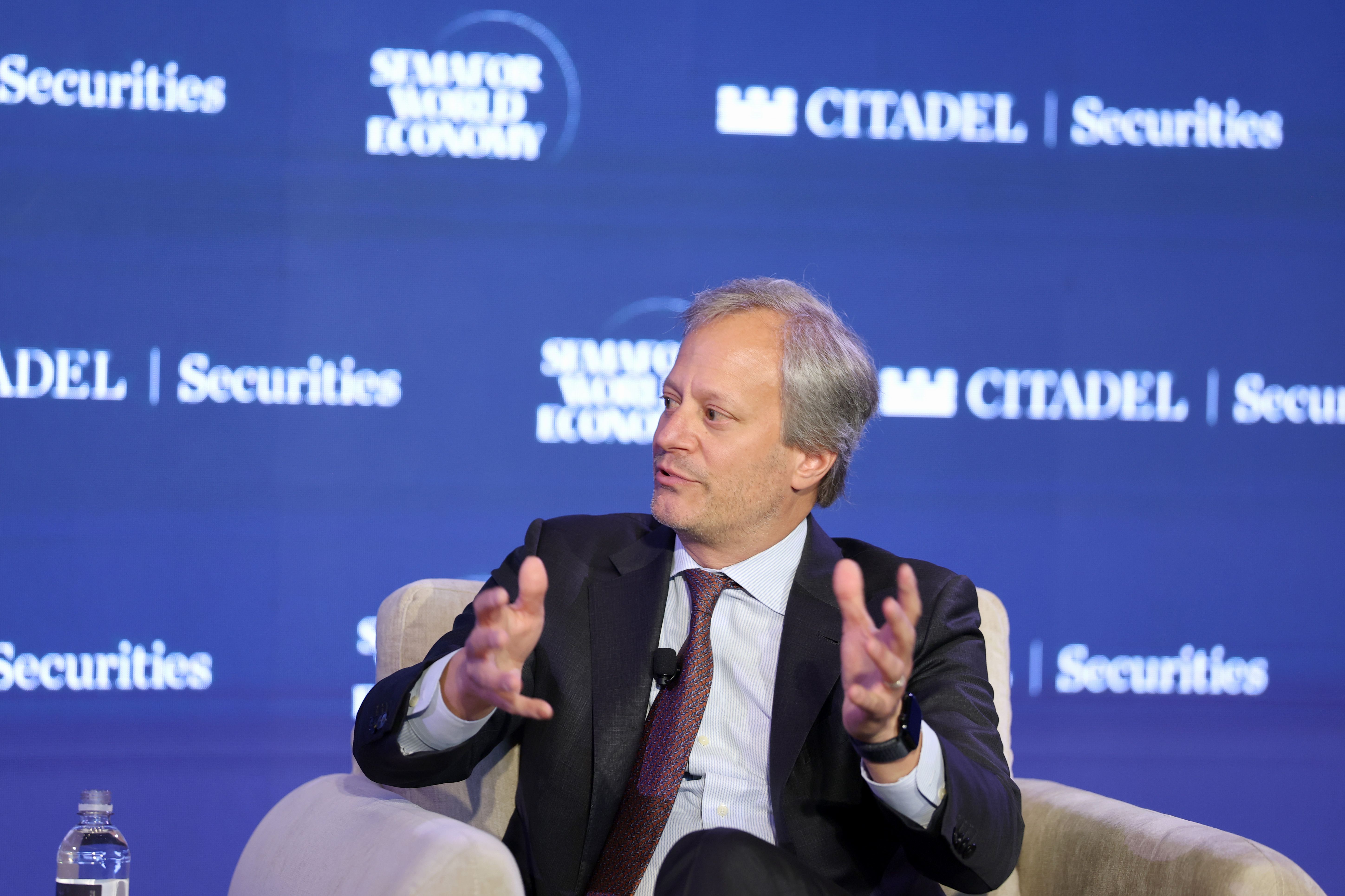 David Gross speaks on stage during Semafor World Economy 2026