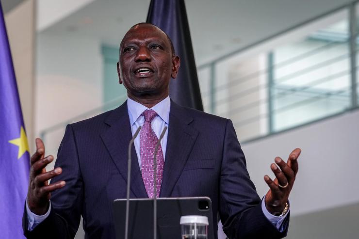 Kenyan President William Ruto at a press conference in Germany in September 2024.